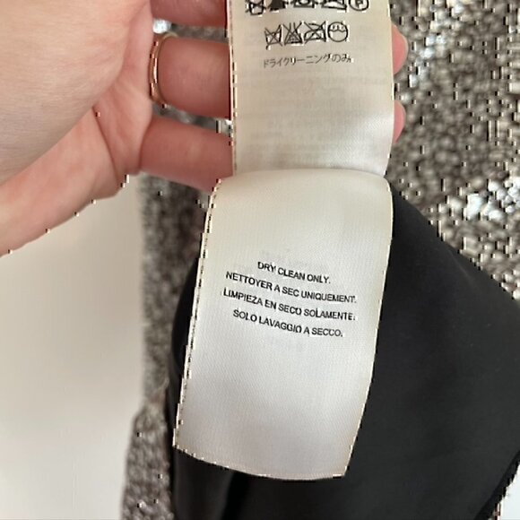 GUESS Mauve Brown / Purple Silver Metallic Sleeveless Ruffle Party Mini Dress 3 - Picture 9 of 12